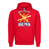 Red hot cross buns t shirt Zipper Hoodie - ArtChic