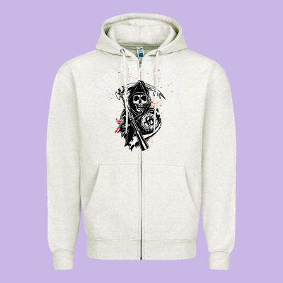 Horror Skull Sons Of Anarchy Zipper Hoodie Designed By Artchic