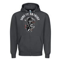 Smoke horror skull sons of anarchy Zipper Hoodie - ArtChic