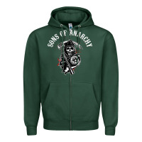 Sports Green horror skull sons of anarchy Zipper Hoodie - ArtChic