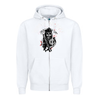 White horror skull sons of anarchy Zipper Hoodie - ArtChic