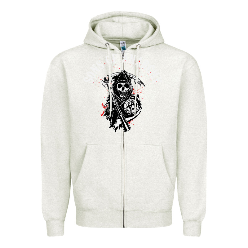 Horror Skull Sons Of Anarchy Zipper Hoodie by ArtChic | Teevron