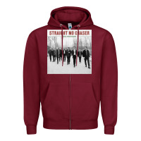 Burgundy Straight No Chaser Social Christmasing Zipper Hoodie - ArtChic