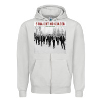 Dove Grey Straight No Chaser Social Christmasing Zipper Hoodie - ArtChic