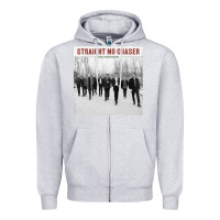 Heather Grey Straight No Chaser Social Christmasing Zipper Hoodie - ArtChic