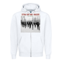 White Straight No Chaser Social Christmasing Zipper Hoodie - ArtChic