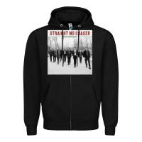Black Straight No Chaser Social Christmasing Zipper Hoodie - ArtChic
