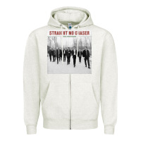 Oatmeal Heather Straight No Chaser Social Christmasing Zipper Hoodie - ArtChic
