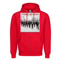 Red Straight No Chaser Social Christmasing Zipper Hoodie - ArtChic