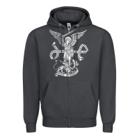 Smoke st michael archangel catholic angel defend us Zipper Hoodie - ArtChic