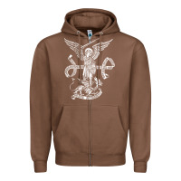 Chestnut st michael archangel catholic angel defend us Zipper Hoodie - ArtChic