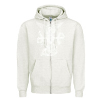 Oatmeal Heather st michael archangel catholic angel defend us Zipper Hoodie - ArtChic