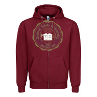 Burgundy College of  central state Wilberfroce 1887 Zipper Hoodie - ArtChic