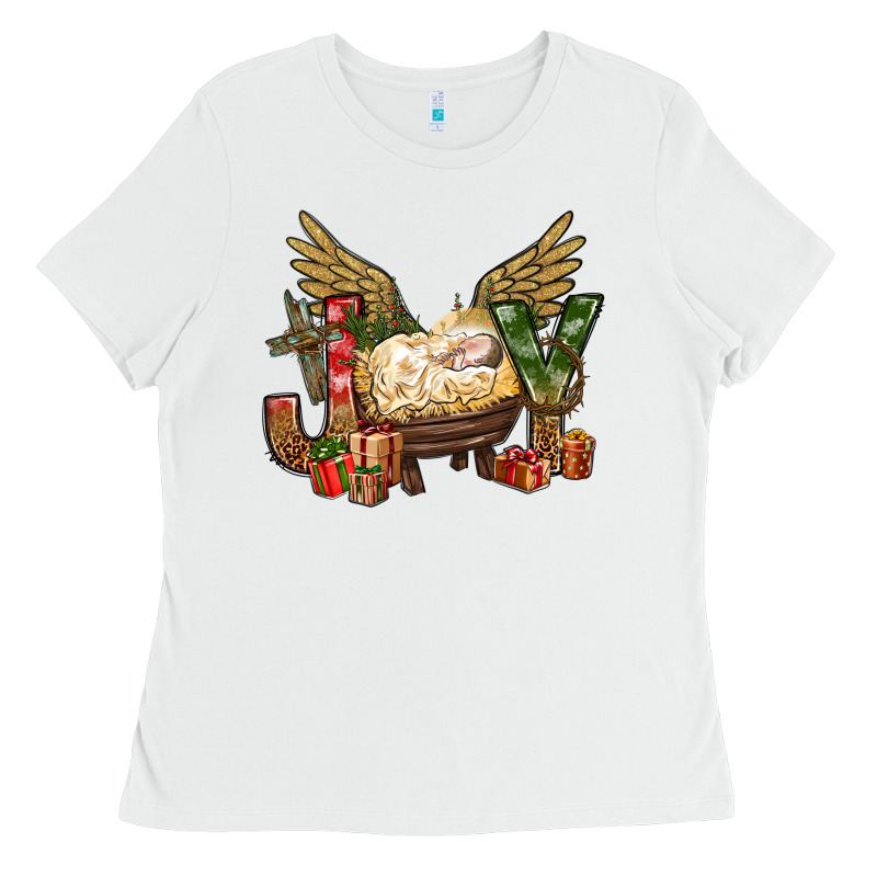 Joy Christmas With Baby Jesus Bbs Ladies Tee by BundleAndBundleShop | Teevron