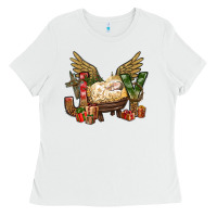 White joy christmas with baby jesus bbs Ladies Tee - BundleAndBundleShop