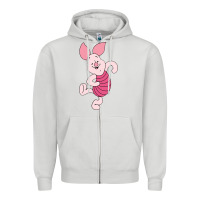 Dove Grey piglet Zipper Hoodie - ArtChic