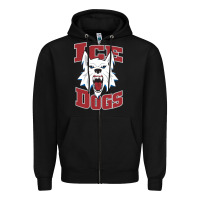 Black Fairbanks Ice Dogs Zipper Hoodie - ArtChic