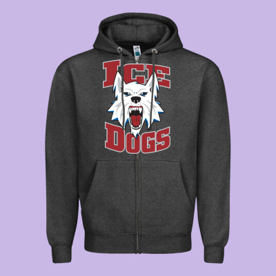 Fairbanks Ice Dogs Zipper Hoodie Designed By Artchic