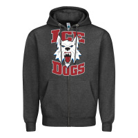 Charcoal Heather Fairbanks Ice Dogs Zipper Hoodie - ArtChic