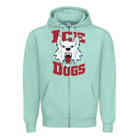 Seafoam Fairbanks Ice Dogs Zipper Hoodie - ArtChic