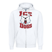 White Fairbanks Ice Dogs Zipper Hoodie - ArtChic