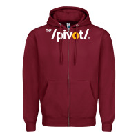 Burgundy The Pivot Podcast Zipper Hoodie - ArtChic