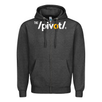 Charcoal Heather The Pivot Podcast Zipper Hoodie - ArtChic