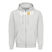 Dove Grey The Pivot Podcast Zipper Hoodie - ArtChic