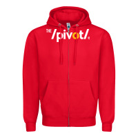 Red The Pivot Podcast Zipper Hoodie - ArtChic