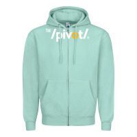 Seafoam The Pivot Podcast Zipper Hoodie - ArtChic