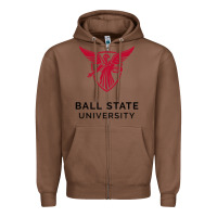 Chestnut ball.state.university.merch Zipper Hoodie - ArtChic