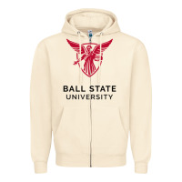 Sandshell ball.state.university.merch Zipper Hoodie - ArtChic