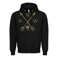 Black pacific northwest mountain  cool pnw pacific northwest t shirt Zipper Hoodie - ArtChic