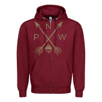 Burgundy pacific northwest mountain  cool pnw pacific northwest t shirt Zipper Hoodie - ArtChic