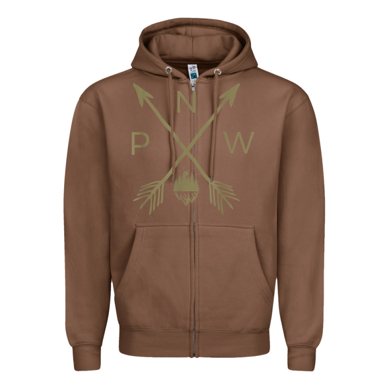 Pacific Northwest Mountain  Cool Pnw Pacific Northwest T Shirt Zipper Hoodie by ArtChic | Teevron