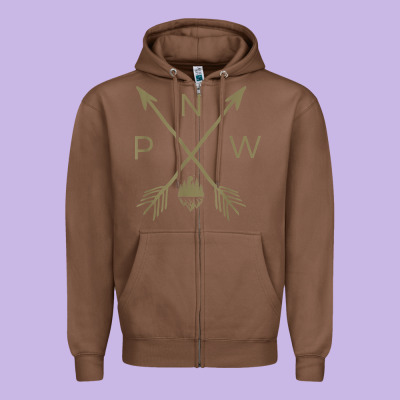 Pacific Northwest Mountain  Cool Pnw Pacific Northwest T Shirt Zipper Hoodie Designed By Artchic