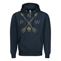 Navy pacific northwest mountain  cool pnw pacific northwest t shirt Zipper Hoodie - ArtChic