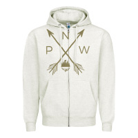 Oatmeal Heather pacific northwest mountain  cool pnw pacific northwest t shirt Zipper Hoodie - ArtChic