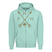 Seafoam pacific northwest mountain  cool pnw pacific northwest t shirt Zipper Hoodie - ArtChic