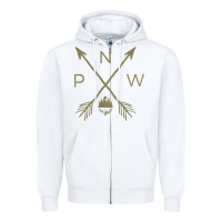White pacific northwest mountain  cool pnw pacific northwest t shirt Zipper Hoodie - ArtChic