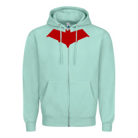 Seafoam red hood Zipper Hoodie - ArtChic