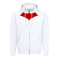 White red hood Zipper Hoodie - ArtChic