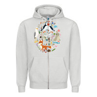 Dove Grey Puffin Rock gift for fans puffin rock characters Zipper Hoodie - ArtChic