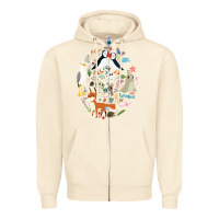 Sandshell Puffin Rock gift for fans puffin rock characters Zipper Hoodie - ArtChic
