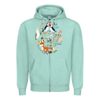 Seafoam Puffin Rock gift for fans puffin rock characters Zipper Hoodie - ArtChic