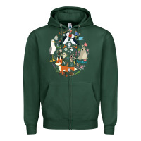 Sports Green Puffin Rock gift for fans puffin rock characters Zipper Hoodie - ArtChic
