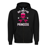 Black rockstar Zipper Hoodie - ArtChic