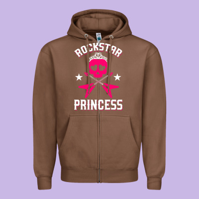 Rockstar Zipper Hoodie Designed By Artchic