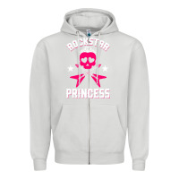 Dove Grey rockstar Zipper Hoodie - ArtChic