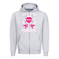 Heather Grey rockstar Zipper Hoodie - ArtChic